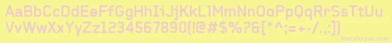 BaksheeshBold Font – Pink Fonts on Yellow Background