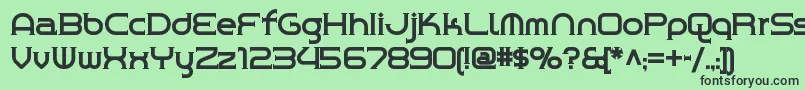 Chromeyellownf Font – Black Fonts on Green Background