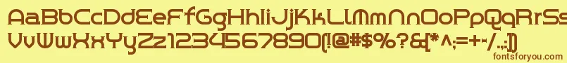 Chromeyellownf Font – Brown Fonts on Yellow Background