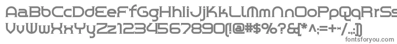Chromeyellownf-fontti – harmaat kirjasimet valkoisella taustalla