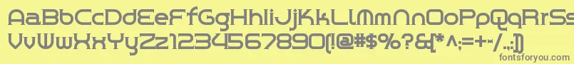 Chromeyellownf Font – Gray Fonts on Yellow Background