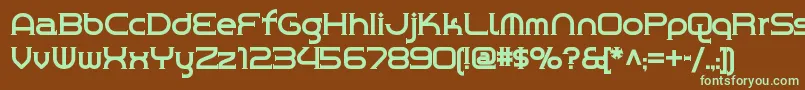 Chromeyellownf Font – Green Fonts on Brown Background