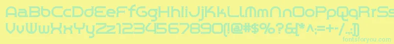 Chromeyellownf Font – Green Fonts on Yellow Background