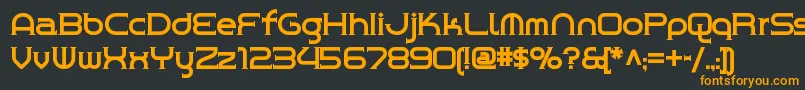 Chromeyellownf Font – Orange Fonts on Black Background