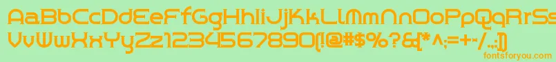 Chromeyellownf Font – Orange Fonts on Green Background