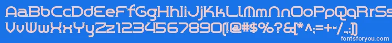 Chromeyellownf Font – Pink Fonts on Blue Background