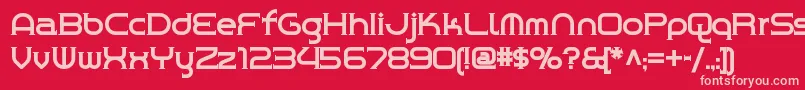 Chromeyellownf Font – Pink Fonts on Red Background
