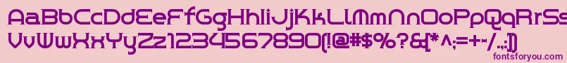 Chromeyellownf Font – Purple Fonts on Pink Background