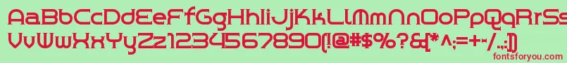 Chromeyellownf Font – Red Fonts on Green Background