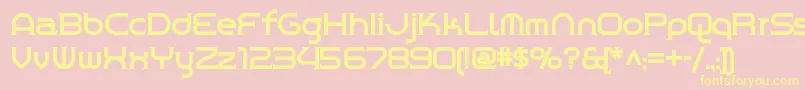 Chromeyellownf Font – Yellow Fonts on Pink Background
