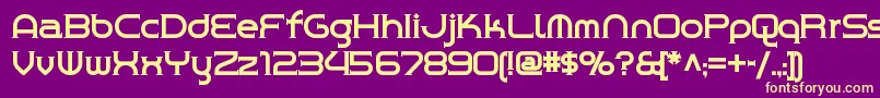 Czcionka Chromeyellownf – żółte czcionki na fioletowym tle