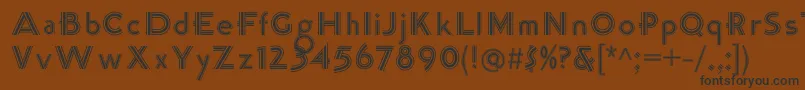 K22TriLineGothic Font – Black Fonts on Brown Background