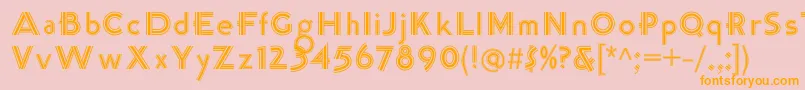 K22TriLineGothic Font – Orange Fonts on Pink Background