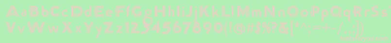 K22TriLineGothic Font – Pink Fonts on Green Background