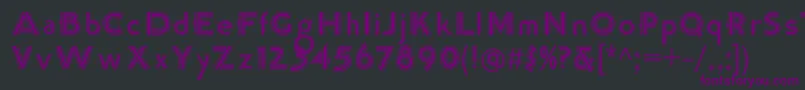 K22TriLineGothic Font – Purple Fonts on Black Background