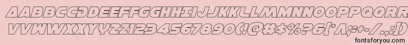Fonte Hansolov3outital – fontes pretas em um fundo rosa