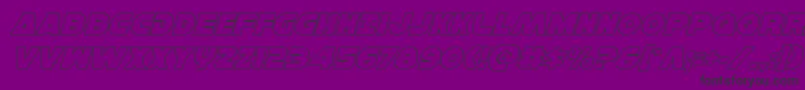 Hansolov3outital Font – Black Fonts on Purple Background