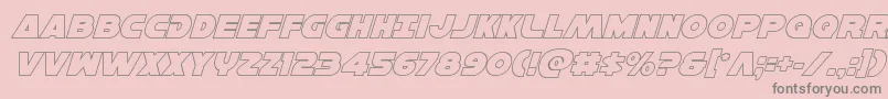 Hansolov3outital-Schriftart – Graue Schriften auf rosa Hintergrund