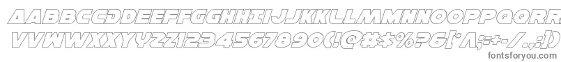 Hansolov3outital Font – Gray Fonts on White Background