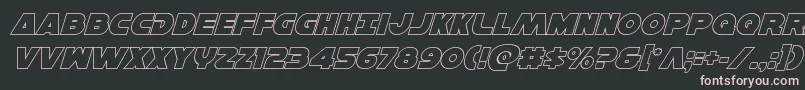 フォントHansolov3outital – 黒い背景にピンクのフォント