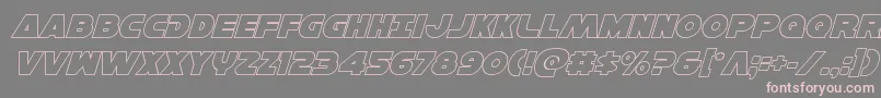 Hansolov3outital-Schriftart – Rosa Schriften auf grauem Hintergrund