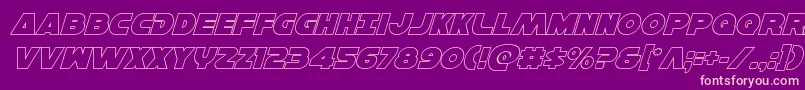 Шрифт Hansolov3outital – розовые шрифты на фиолетовом фоне