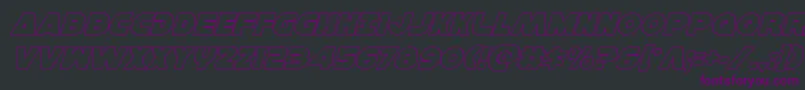 Hansolov3outital Font – Purple Fonts on Black Background