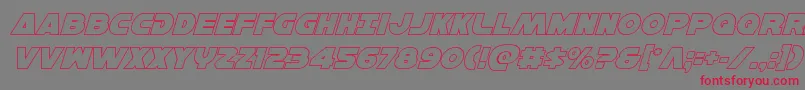 Hansolov3outital Font – Red Fonts on Gray Background