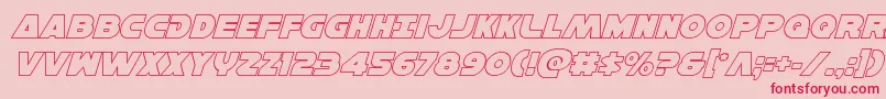 Hansolov3outital Font – Red Fonts on Pink Background