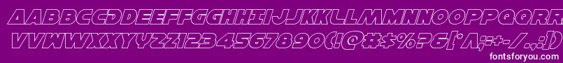 Hansolov3outital Font – White Fonts on Purple Background