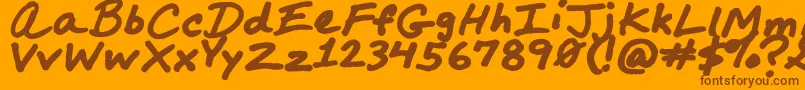 MarkerComp Font – Brown Fonts on Orange Background