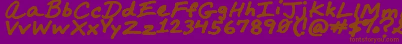 MarkerComp Font – Brown Fonts on Purple Background