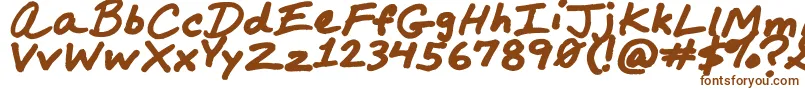 MarkerComp Font – Brown Fonts on White Background