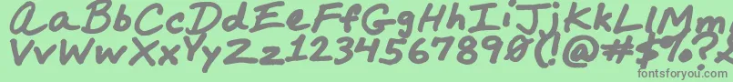 MarkerComp Font – Gray Fonts on Green Background