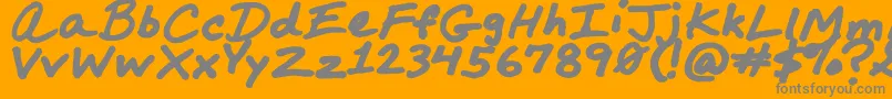 MarkerComp Font – Gray Fonts on Orange Background