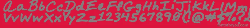 Fonte MarkerComp – fontes cinzas em um fundo vermelho