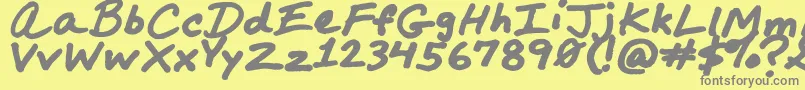 MarkerComp Font – Gray Fonts on Yellow Background