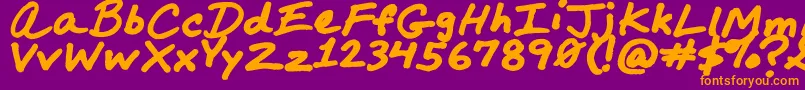 MarkerComp Font – Orange Fonts on Purple Background