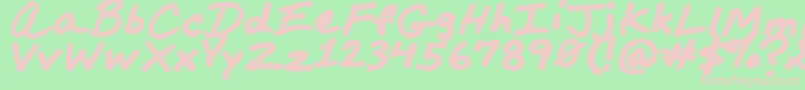 MarkerComp Font – Pink Fonts on Green Background