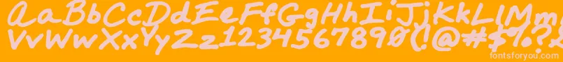 MarkerComp Font – Pink Fonts on Orange Background