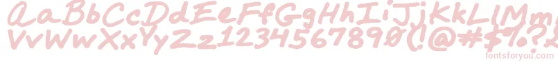 MarkerComp Font – Pink Fonts on White Background