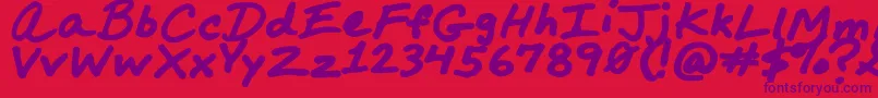 MarkerComp Font – Purple Fonts on Red Background