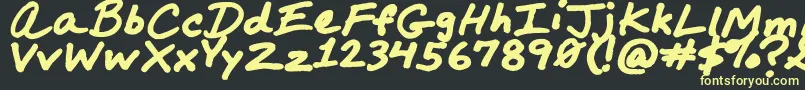 MarkerComp Font – Yellow Fonts on Black Background