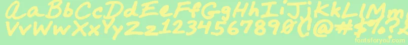 MarkerComp Font – Yellow Fonts on Green Background