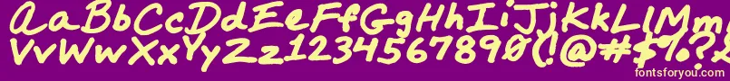 MarkerComp Font – Yellow Fonts on Purple Background