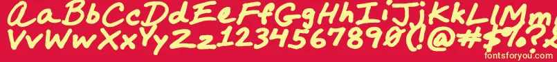 MarkerComp Font – Yellow Fonts on Red Background