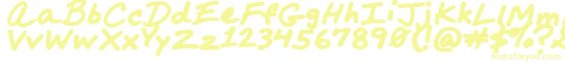 MarkerComp Font – Yellow Fonts on White Background