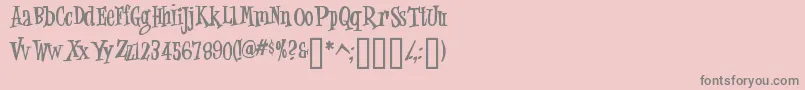 フォントJungj – ピンクの背景に灰色の文字