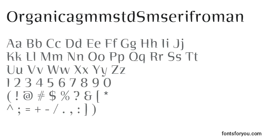 OrganicagmmstdSmserifroman Font – alphabet, numbers, special characters