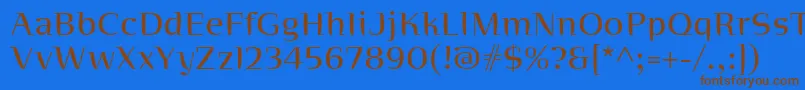 Шрифт OrganicagmmstdSmserifroman – коричневые шрифты на синем фоне